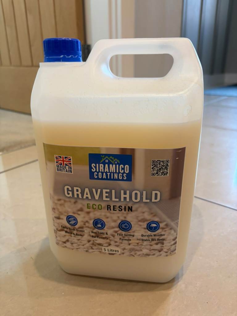 🎨 NEW Siramico Coatings GRAVELHOLD ECO Clear Resin Glue Waterbased Binder Gravel Stones 5L £49.95