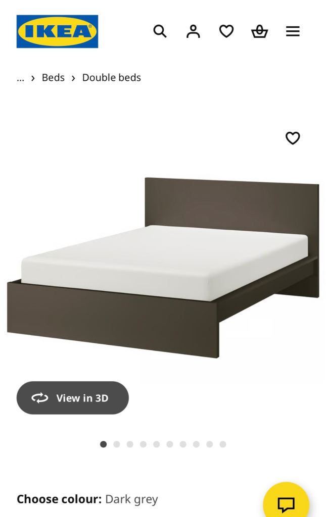 IKEA Malm bed (second hand) Grey