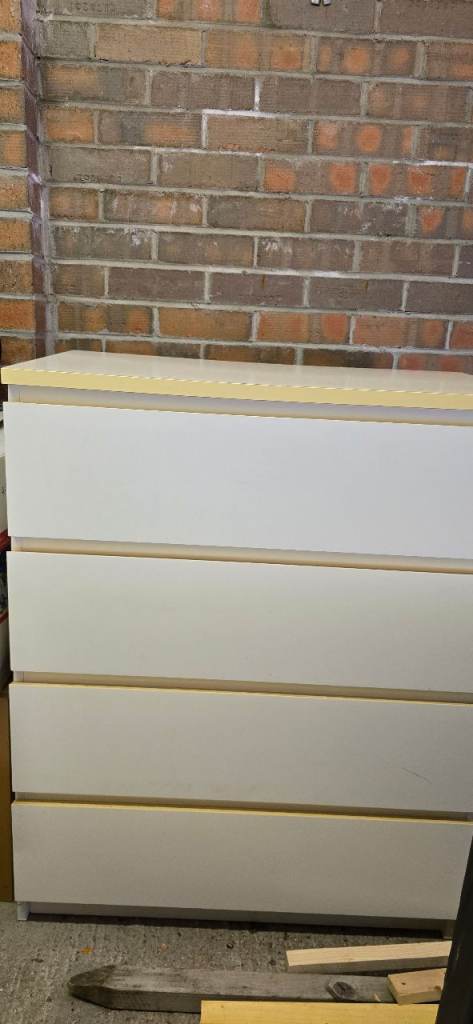 Ikea Malm white chest of drawers