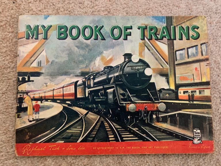 Antique 1950s My Book Of Trains 