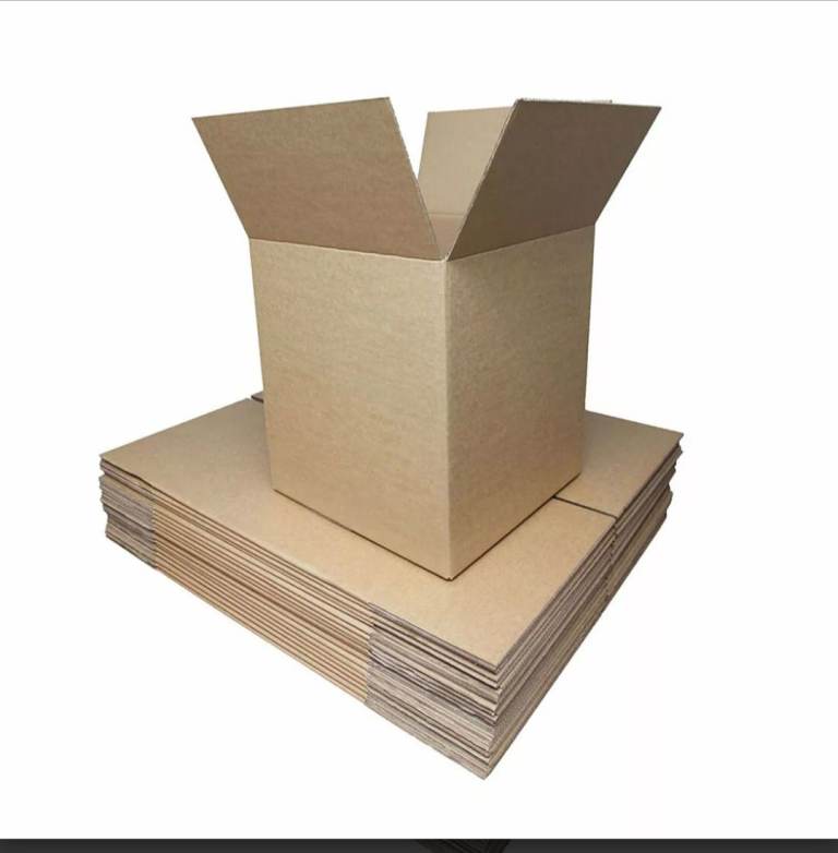  10 Brown Cardboard Packing Boxes – Flat Packed
