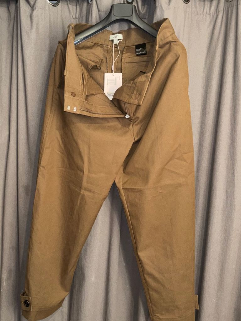 New COS Brown Trousers – UK Size 16, New With Tags