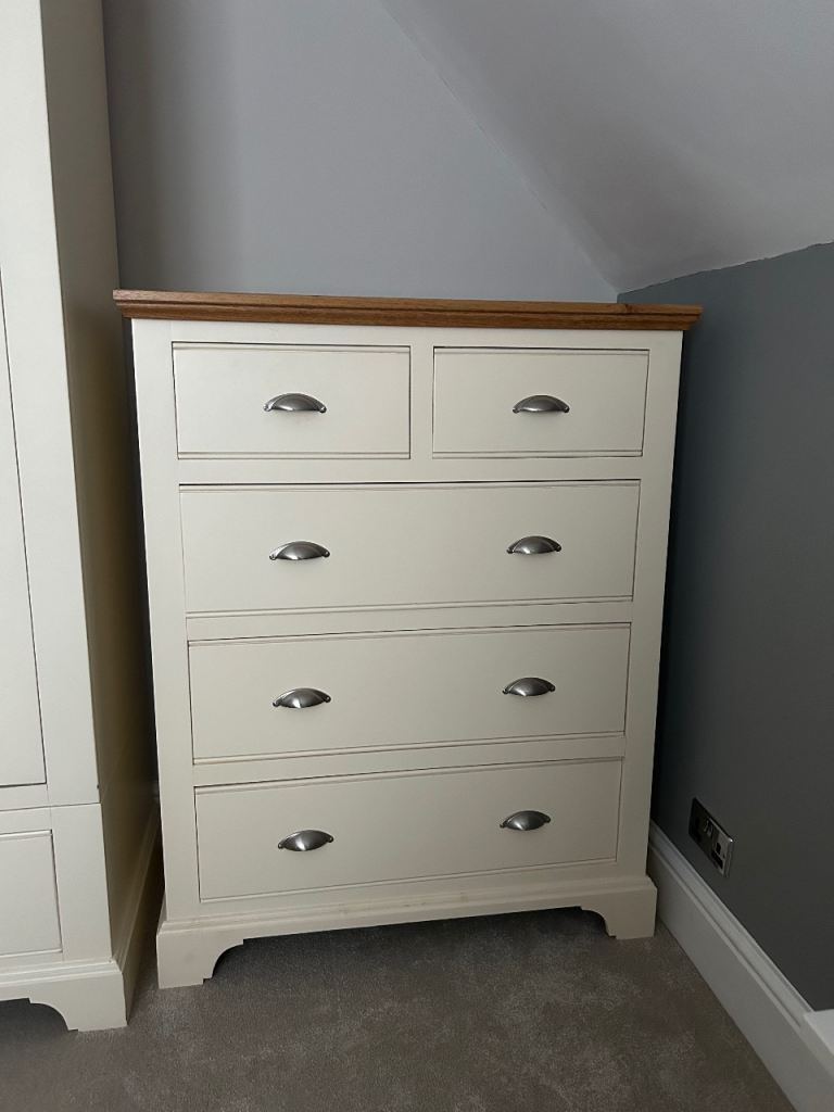 White Oak Painted Chest of Drawers