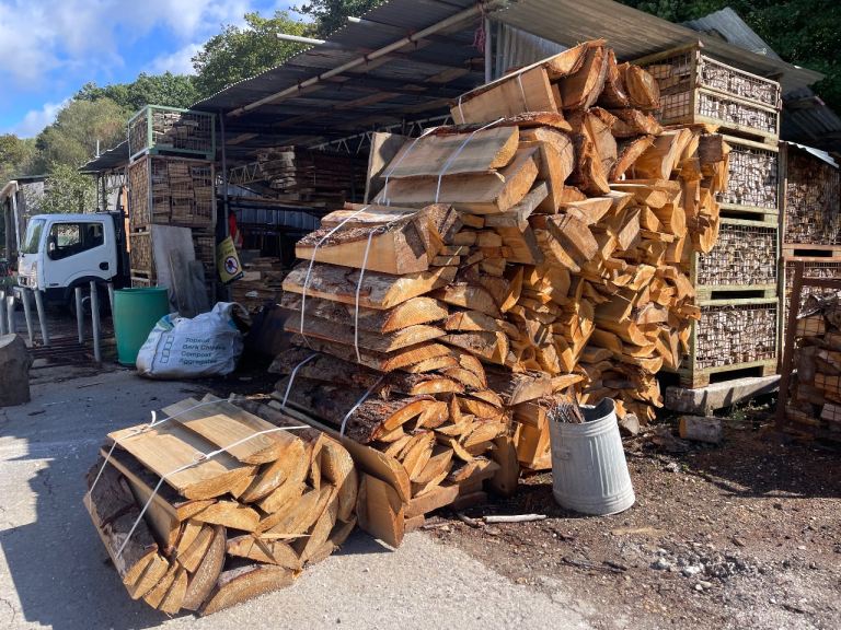 Sawmill softwood slab wood off cuts firewood cladding flower beds 