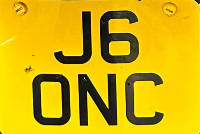 5 digit Private number Plate J6 ONC