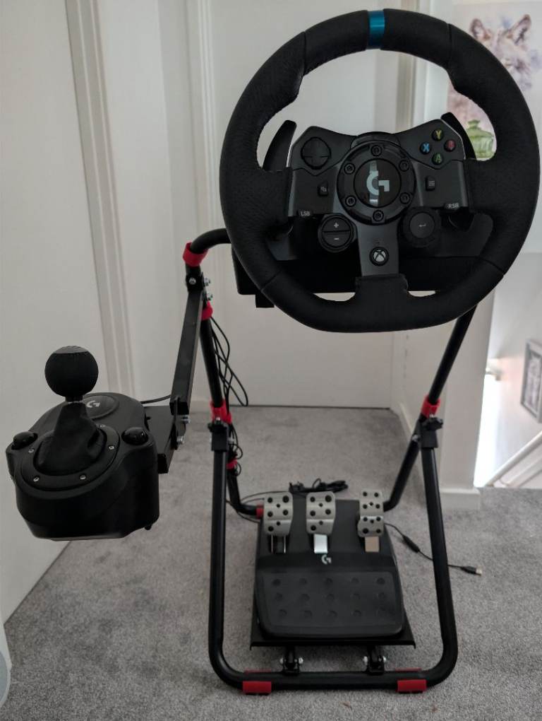 Logitech G923 TRUEFORCE Steering Wheel, Shifter & Stand – Pristine Condition