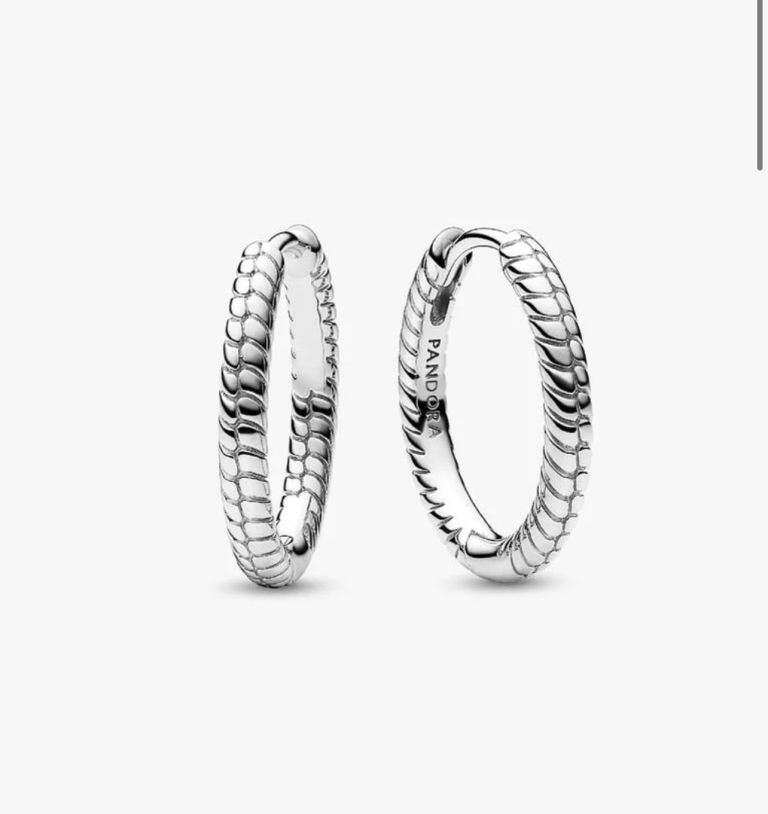 Brand new Pandora small charm hoop earrings 