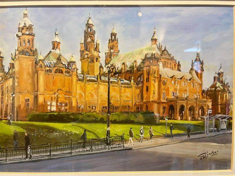 ORIGINAL ART Kelvingrove Museum Scottish Contemporary James Somerville Lindsay Oil Painting