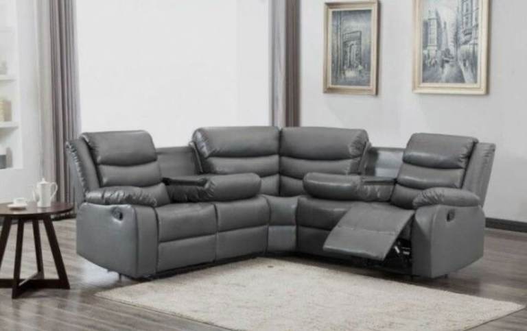 New L Shape Corner & 3+2 Leather Recliner Sofa | Free Delivery