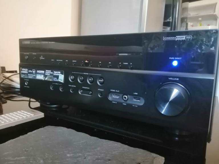 Yamaha RXV673 AV receiver, 4K. 5* reviews, Cost £500.