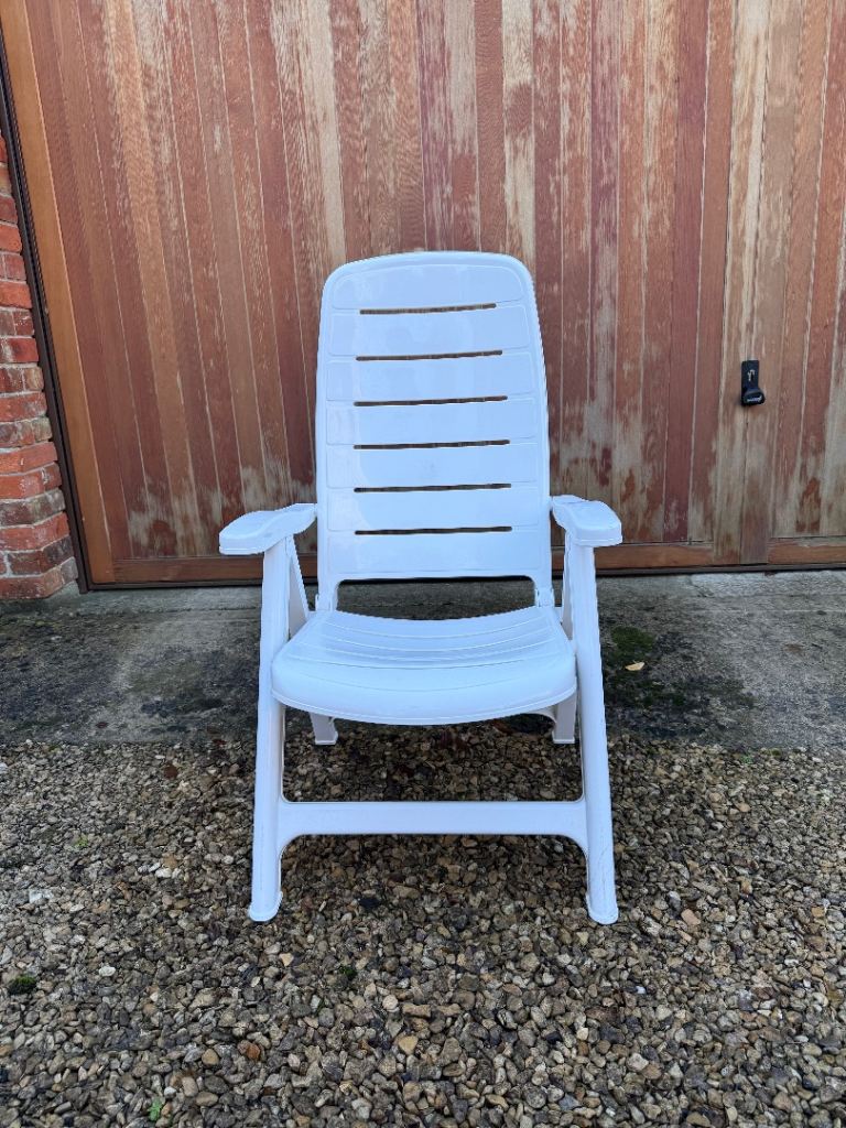 Reclining plastic chairs