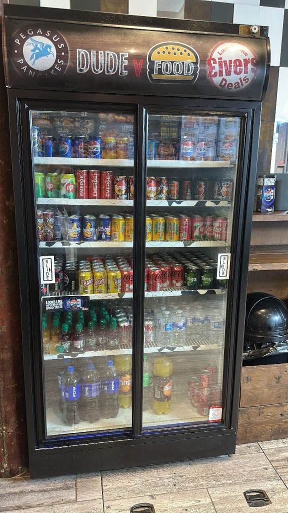 Commercial 2 sliding doors fridge chiller 