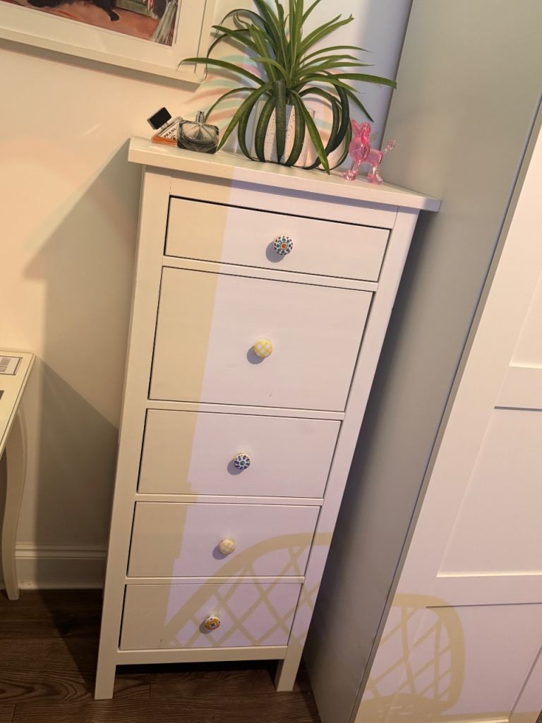 IKEA HEMNES White 5-Drawer Chest of Drawers – Good Condition