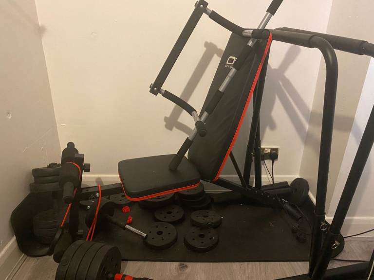 Weights bench foldable and weights