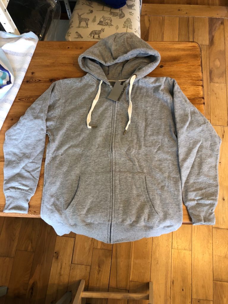 image for Brand new. zip hoodie , Light Grey ,size XXL