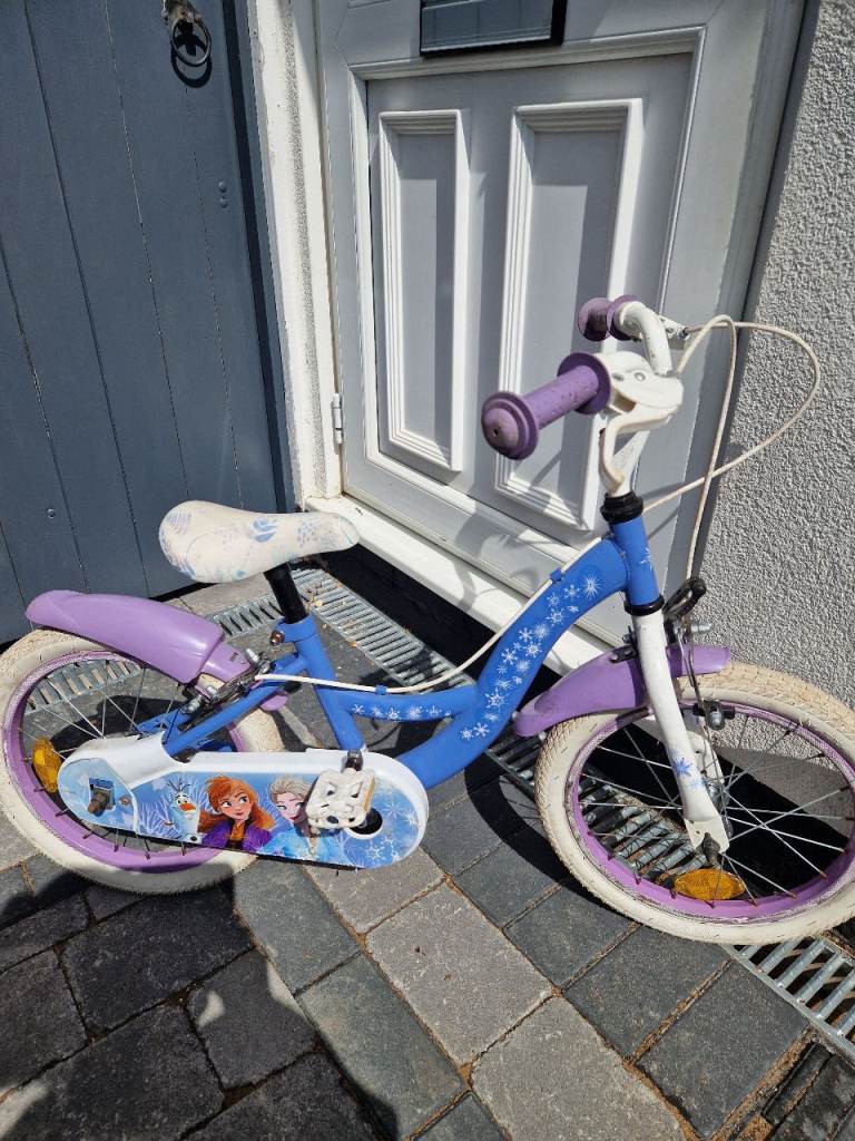 Kids Frozen Bike – Blue and Purple, Good Condition