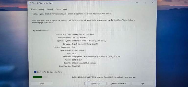 Acer Predator PH315-51 gaming laptop