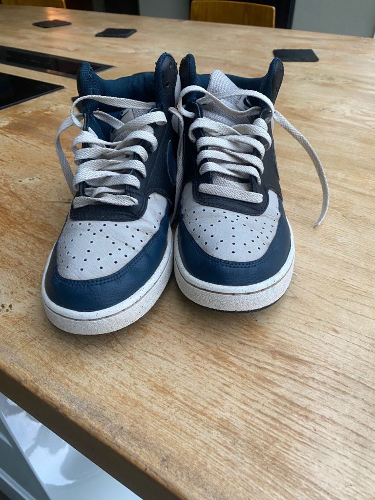 Nike Court Borough Mid 2 Kids Trainers – Blue/Grey