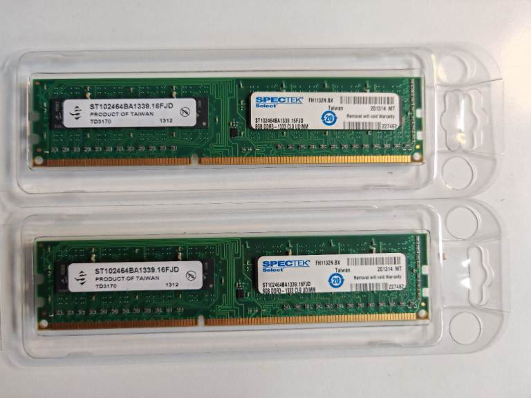 Spectek 16GB DDR3 RAM Modules (2x8GB) - As Good As New