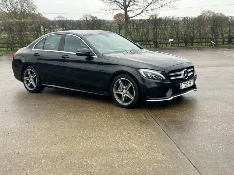 2017 17 Mercedes C220 D AMG Line Auto, 59,000 Miles, Black Leather, Sat nav