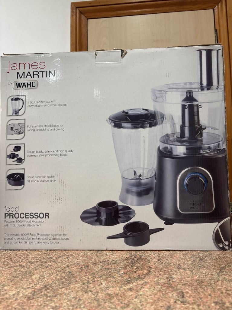 James Martin by Wahl Food Processor - NEW, Black