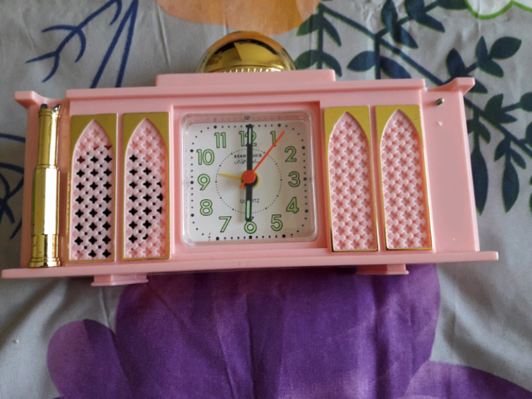 Islamic alarm clock pink new 