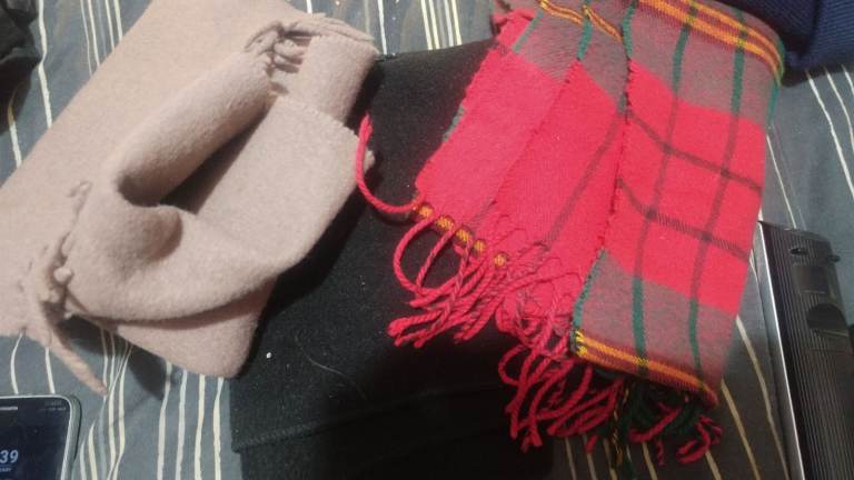 Small semi size scarf. Children kids