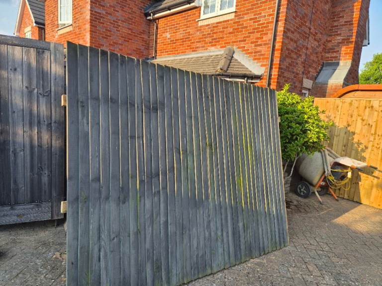 Used Wooden Fence Panels – Grey, Good for Garden Projects