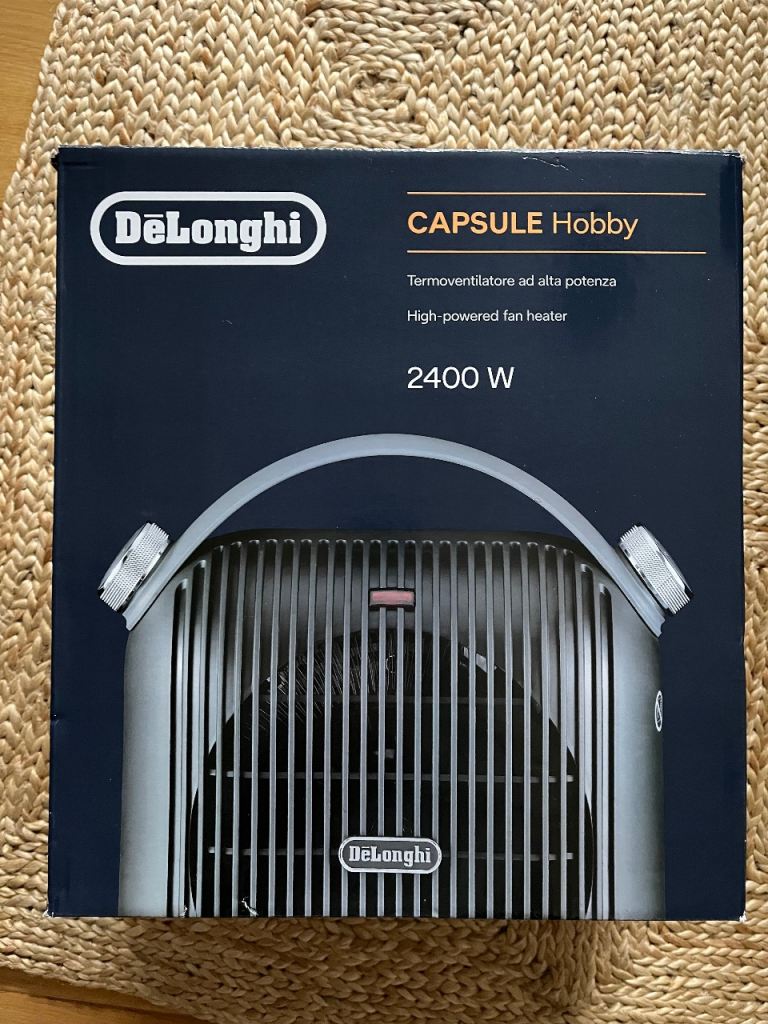 DeLonghi Capsule Hobby Fan heater Black 2.4KW