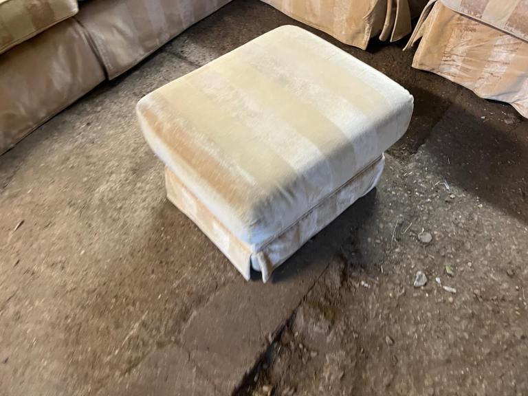 Salotti 3 seater fabric sofa 2 x armchairs and footstool - FREE DELIVERY 