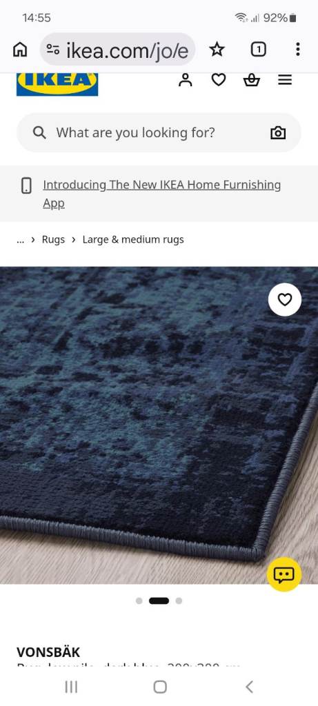 Ikea, Vonsbak blue rug