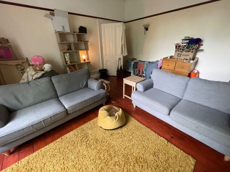 2 grey sofas 