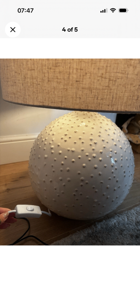 Cox and cox glazed dots large lamp. Perfect . RRP £250