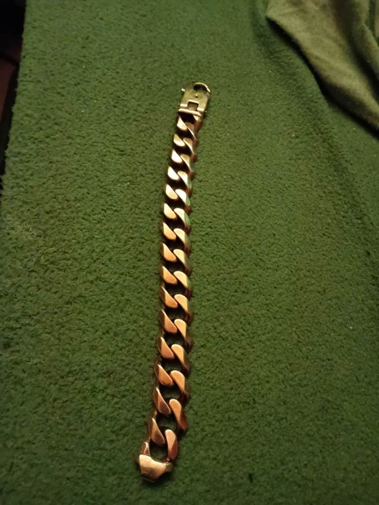 145 gram 9ct mens gold bracelet