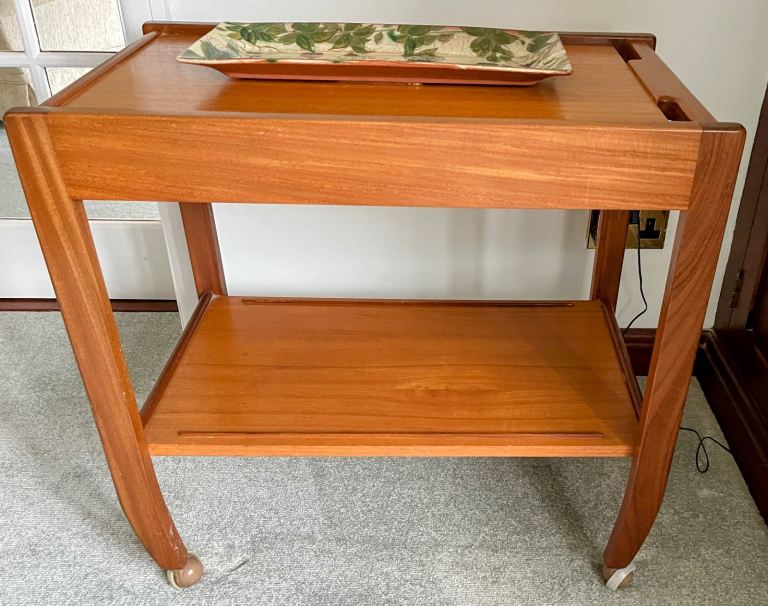 image for Danish Teak Tea/Drinks Trolley with drawer 