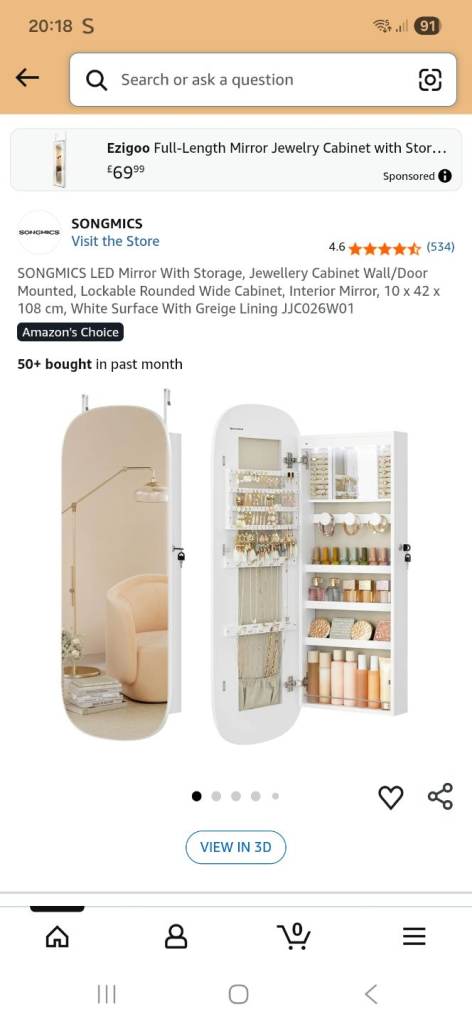 Wall/door hanging storage cabinet