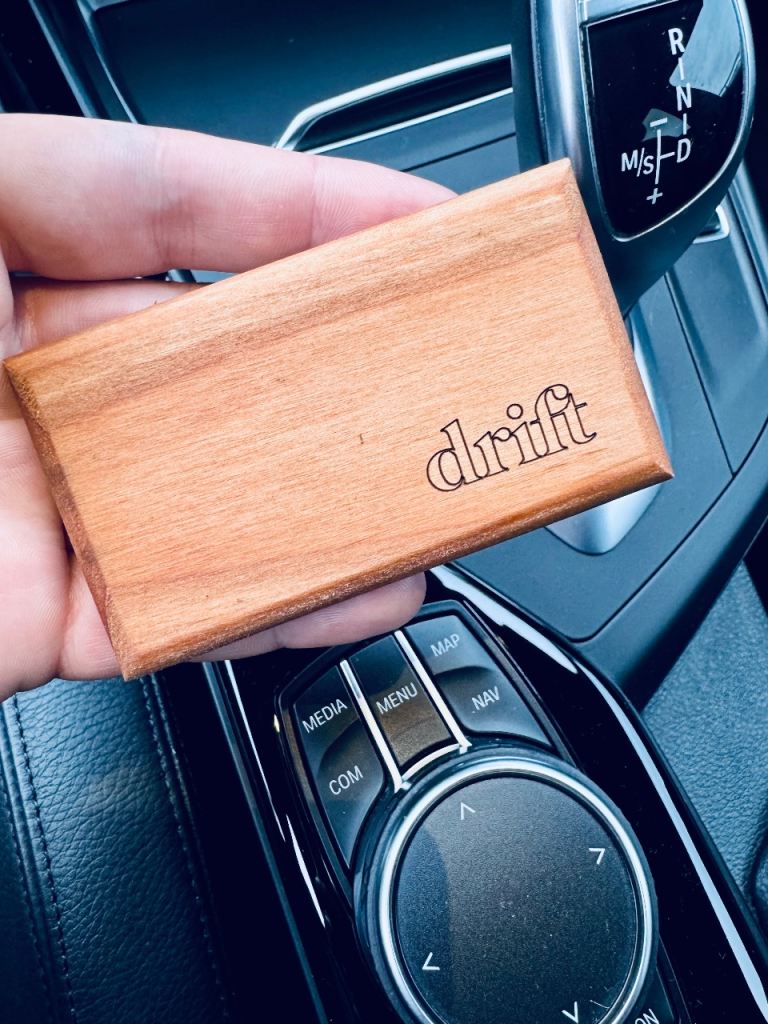 On eBay Drift Car Air Freshener Wood Teak Scent