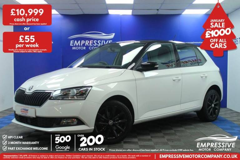 2019 69 SKODA FABIA 1.0 COLOUR EDITION HATCHBACK 5DR PETROL MANUAL EURO 6 (S/S) 