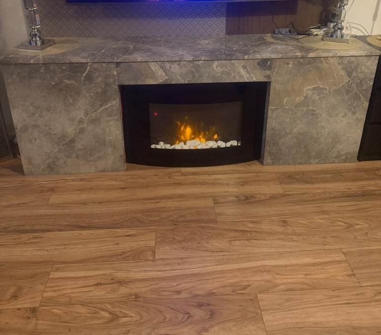 Luxury Marble Media Wall Fireplace – Bespoke, Modern, Must See