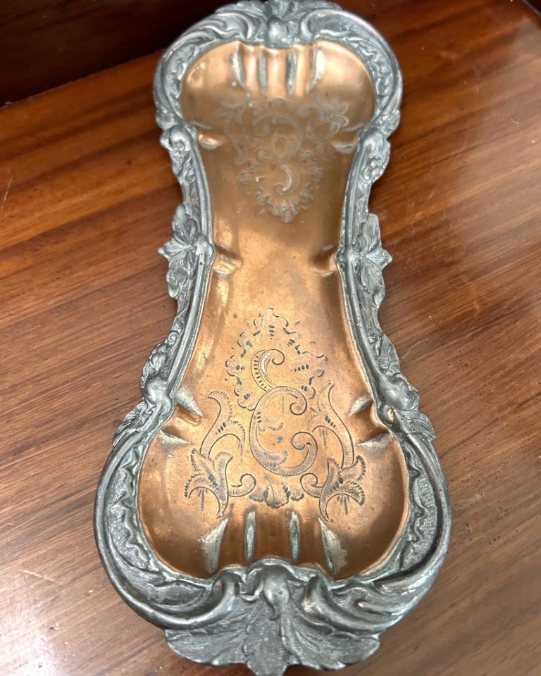 Georgian Copper and Pewter Pin Tray