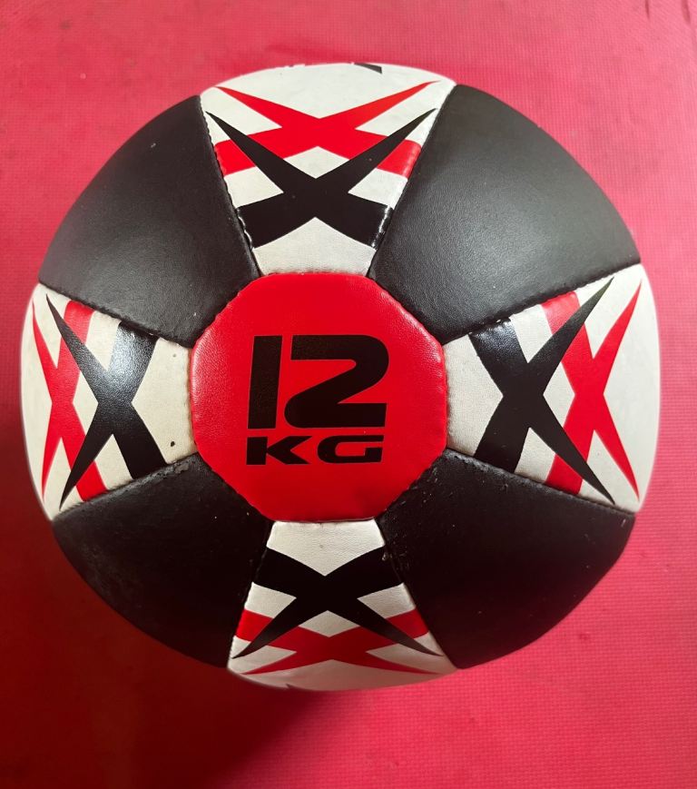 RDX 12kg medicine ball. Leather gym ball. Weights, cross fit, exercise