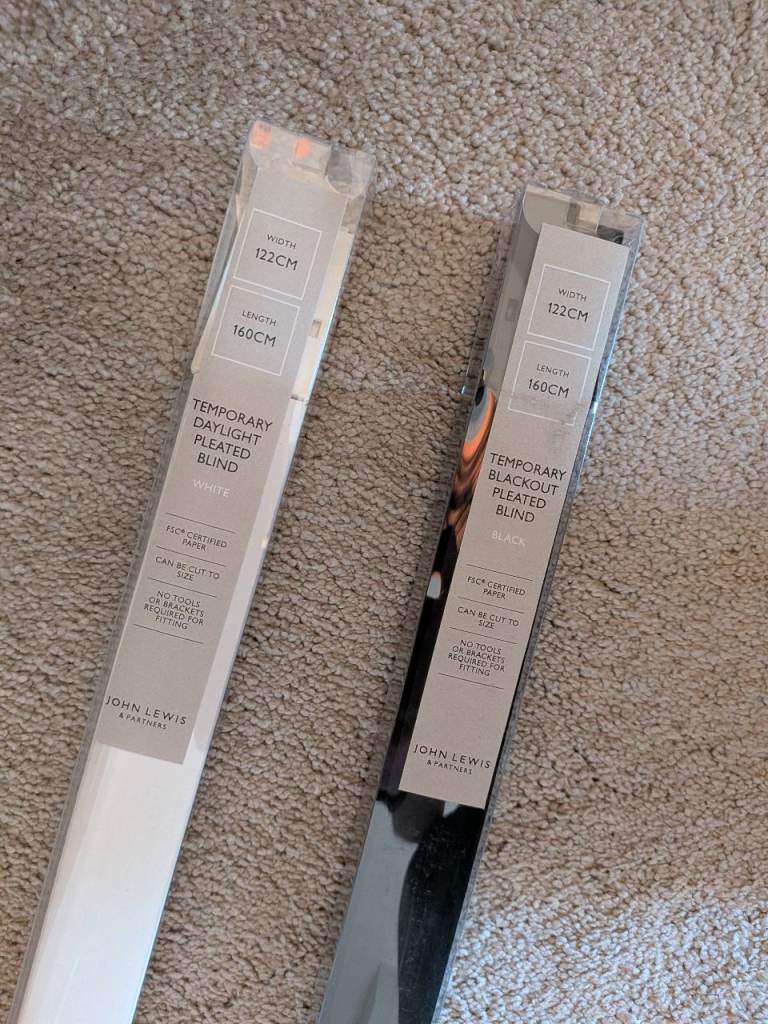 Temporary blinds brand new sealed