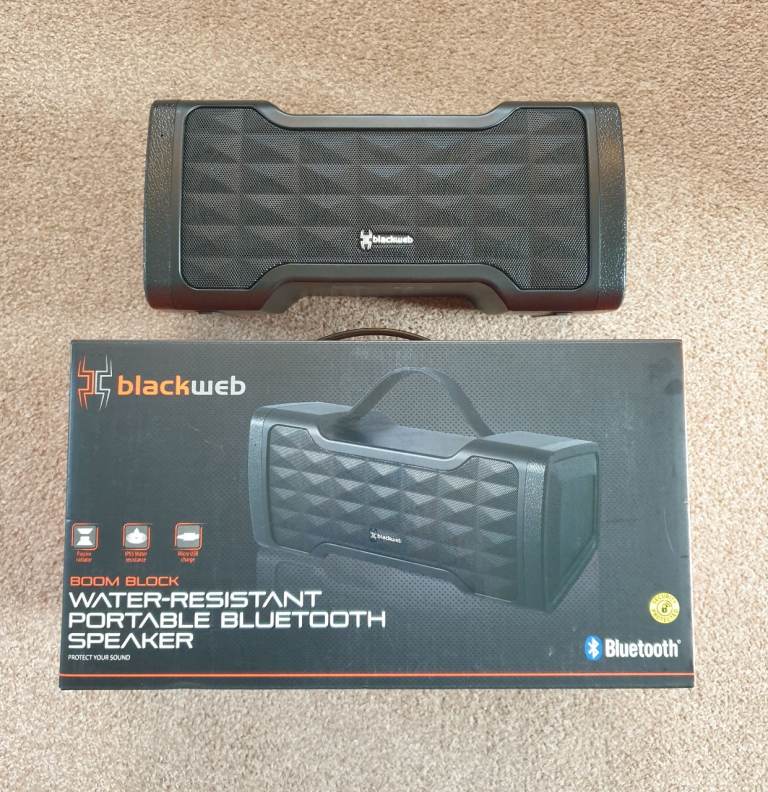 BlackWeb Bluetooth Speaker Waterproof Bass Radiator Microphone Handsfree