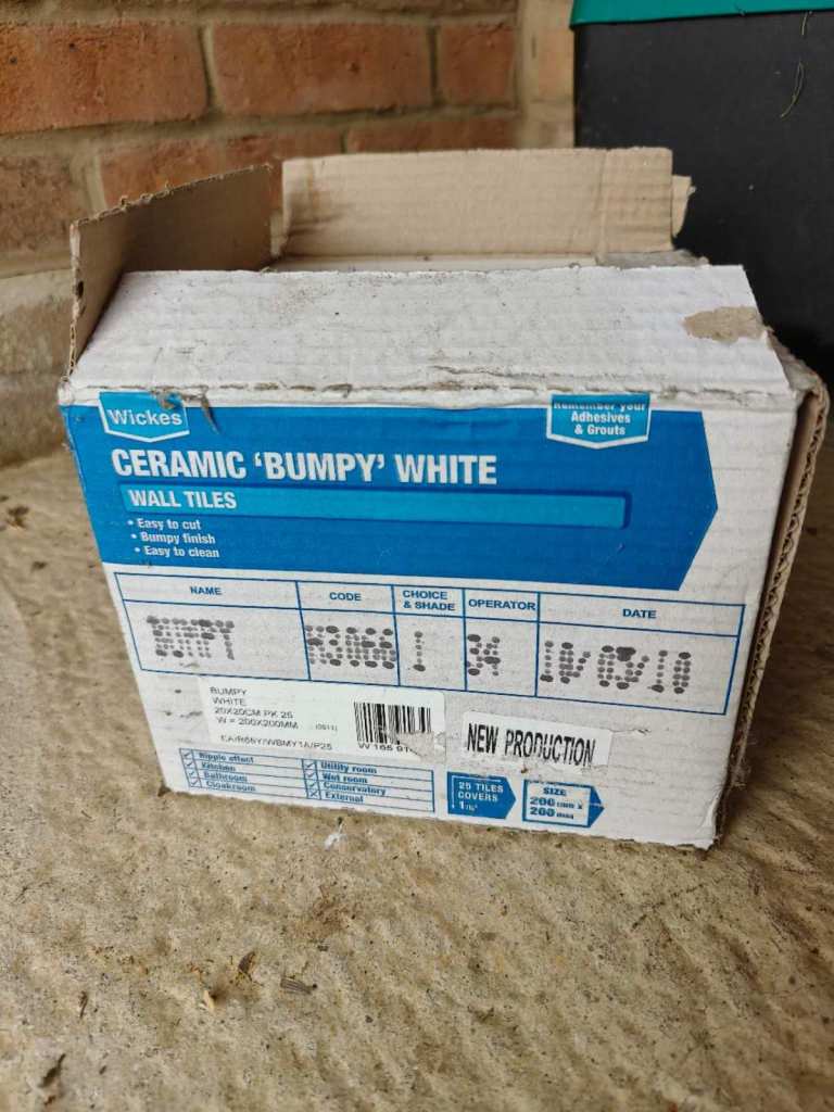 Wickes Ceramic 'Bumpy' White Wall Tiles 