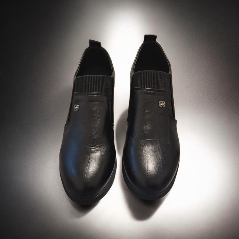 ​Brand New Black Slip-On Shoes - Size UK