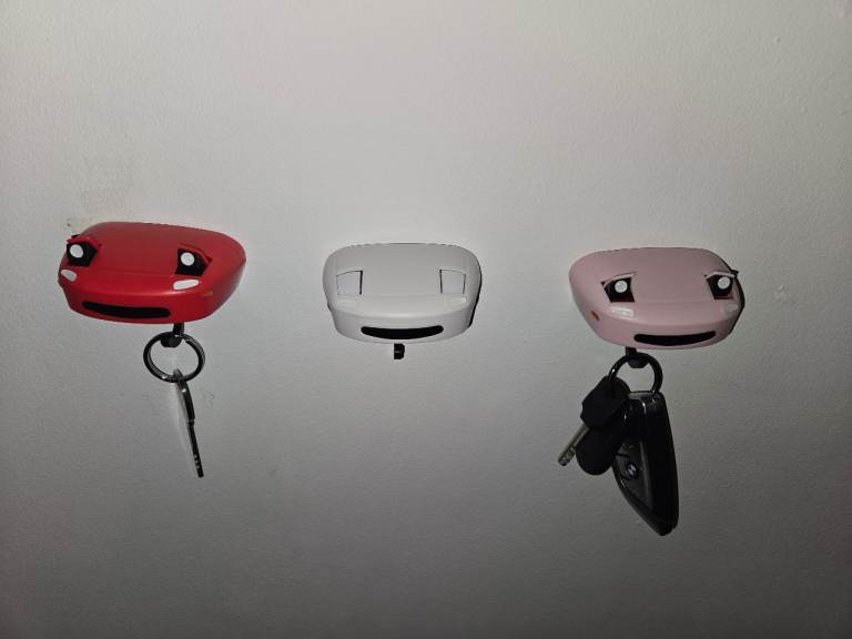 Mazda Mx5 Miata Car Key Holder With Popup Headlights - Pink White Red - JDM XMAS Decor Figurine