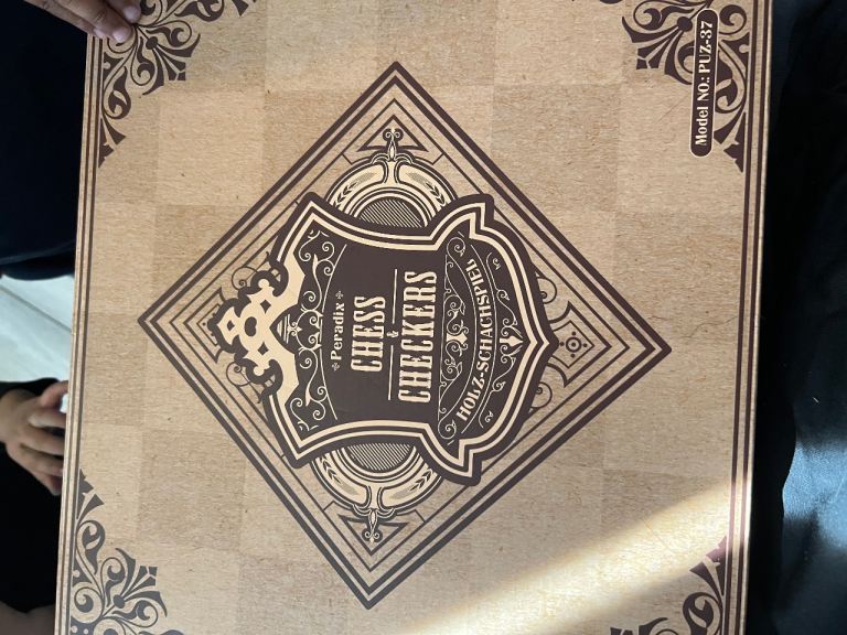 Dark Ebony chess set, unused