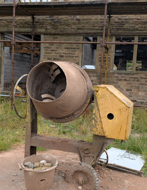 Used Site Cement Mixer – Yellow, Fair Condition