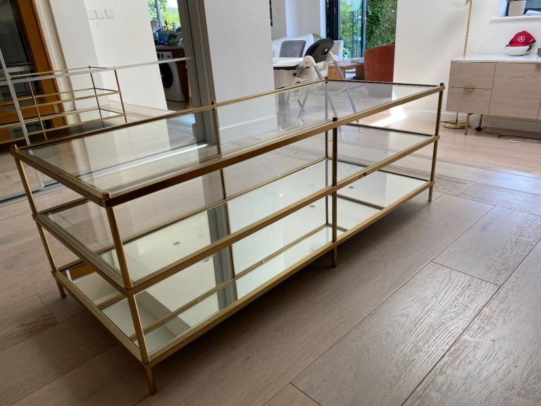 DISCOUNTED - Gold and Glass Coffee Table – West Elm - Good Condition