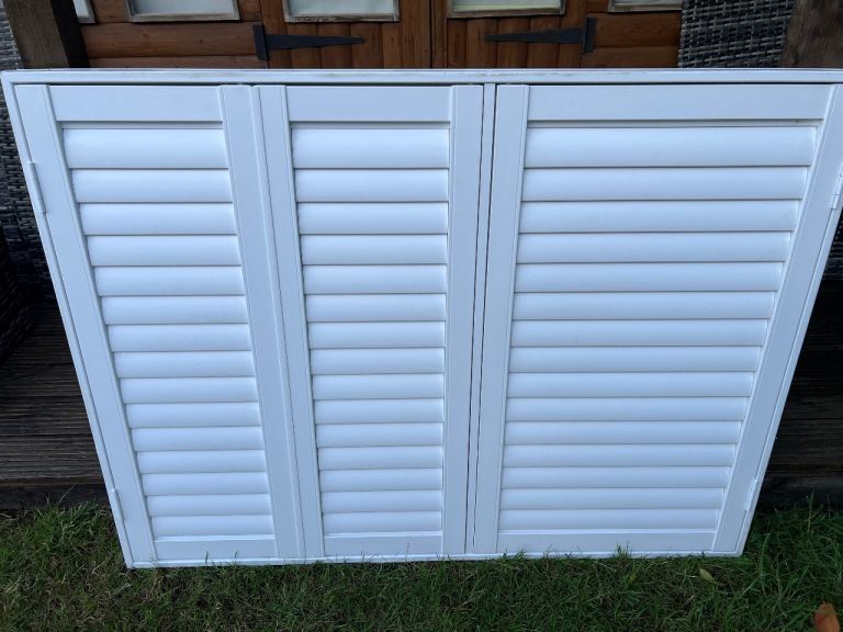 Window shutter blind for internal recess, white upvc £40